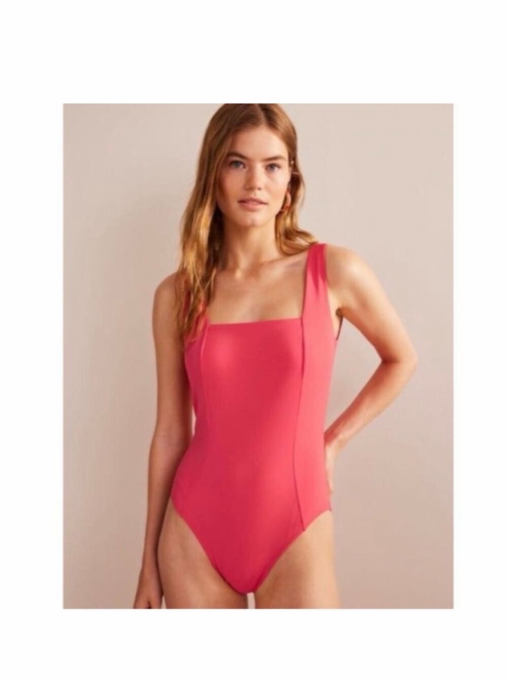 Boden Square Neck One Piece Swimsuit